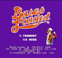 Bases Loaded (USA) Title Screen